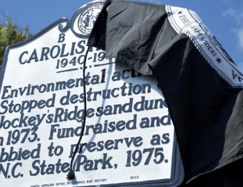 The unveiling of the state's newest highway marker commemorating Carolista Baum. The unveiling of the state's newest highway marker commemorating Carolista Baum.